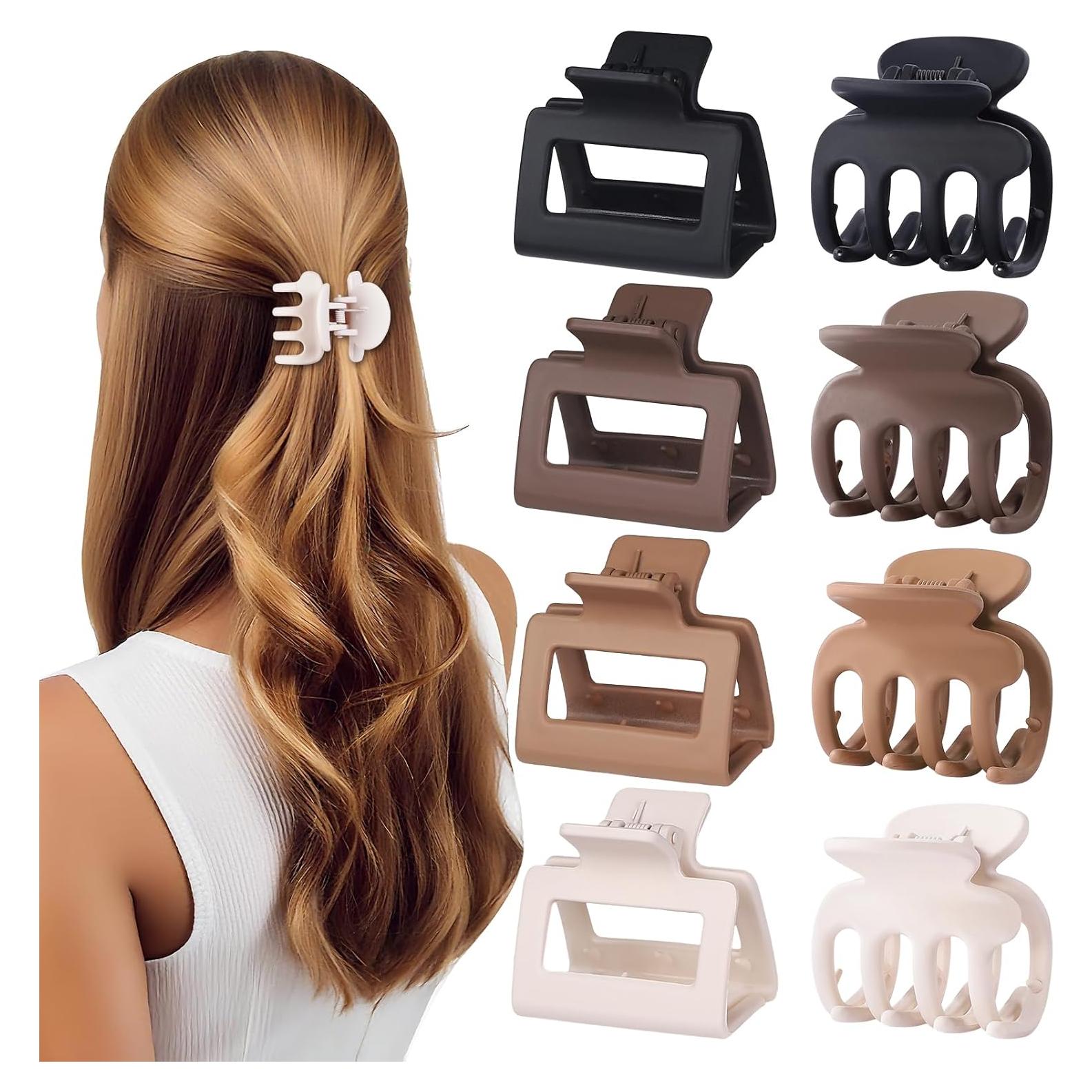 Set de Clips para Cabello USDNICE 8 Pcs Antideslizantes