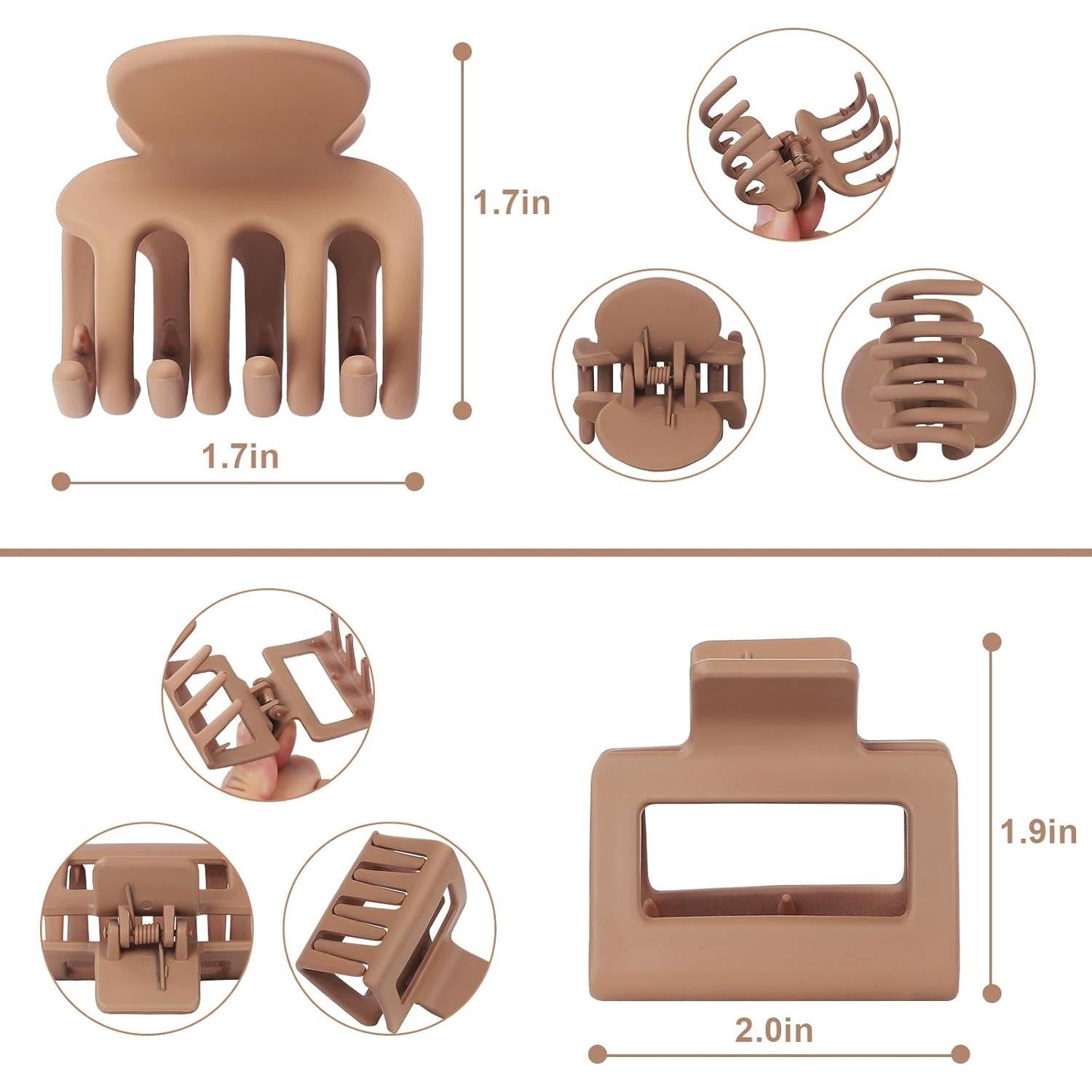 Set de Clips para Cabello USDNICE 8 Pcs Antideslizantes