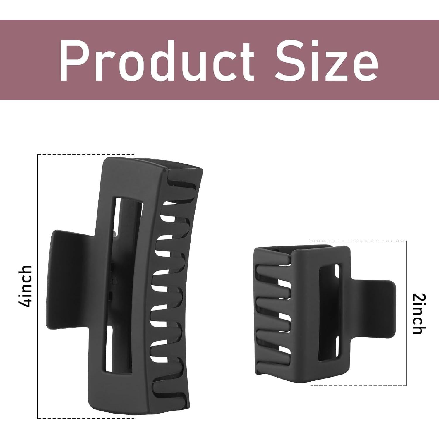 Juego de 12 Clips de Cabello Rectangulares YWMHTB - 6 Grandes y 6 Pequeños