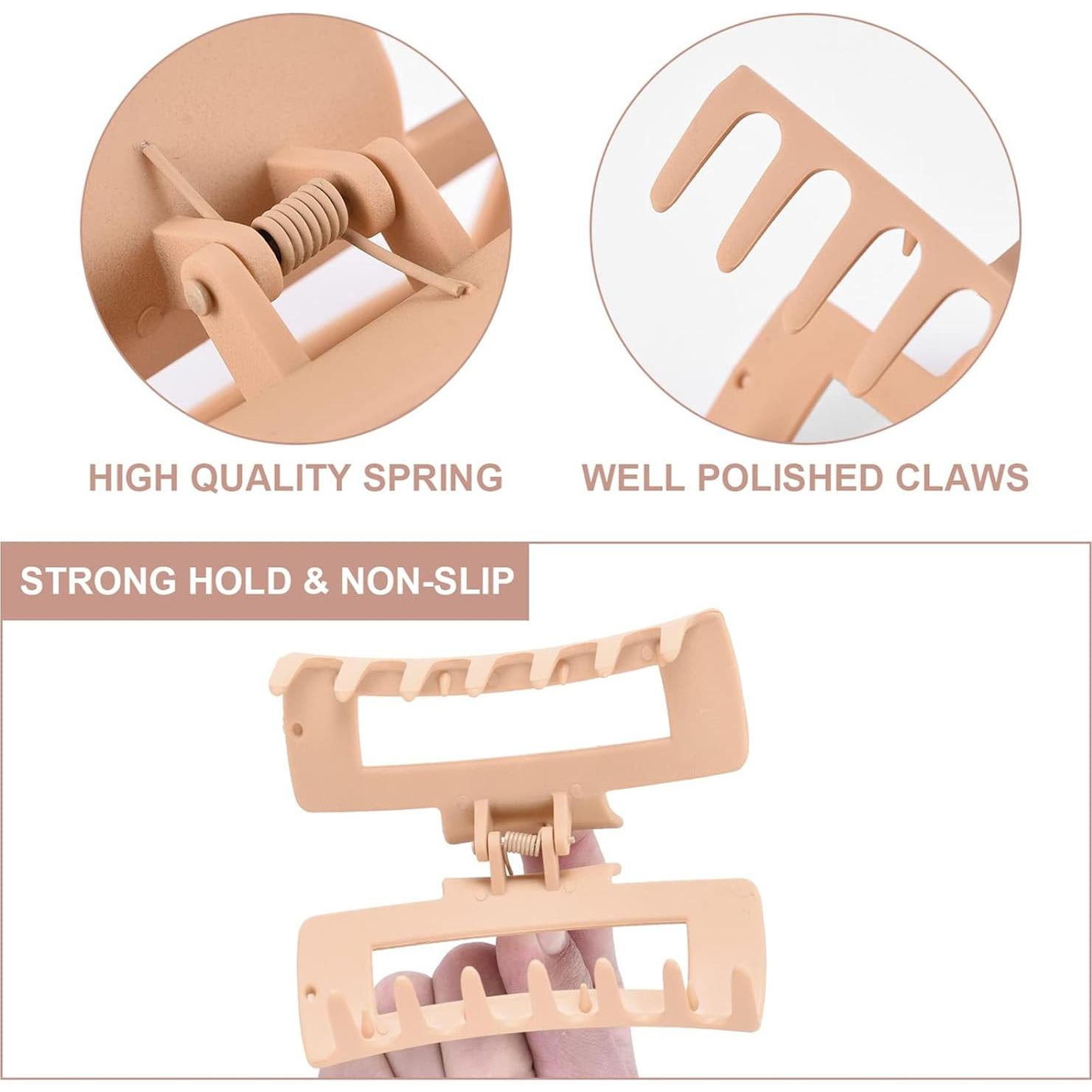 Juego de 12 Clips de Cabello Rectangulares YWMHTB - 6 Grandes y 6 Pequeños