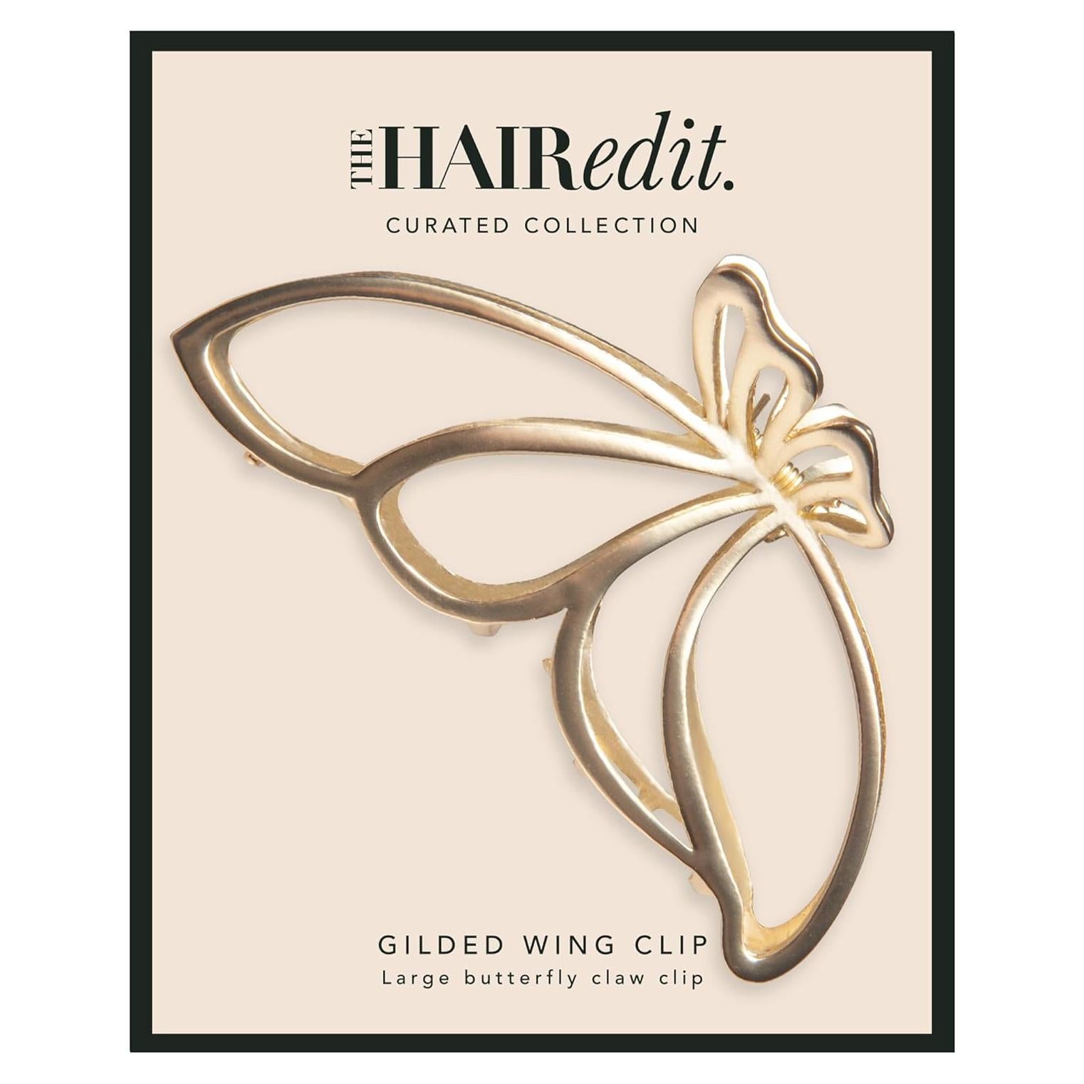 Clip de Mariposa Extra Grande Fromm Dorado Suave 14.6x10.8cm