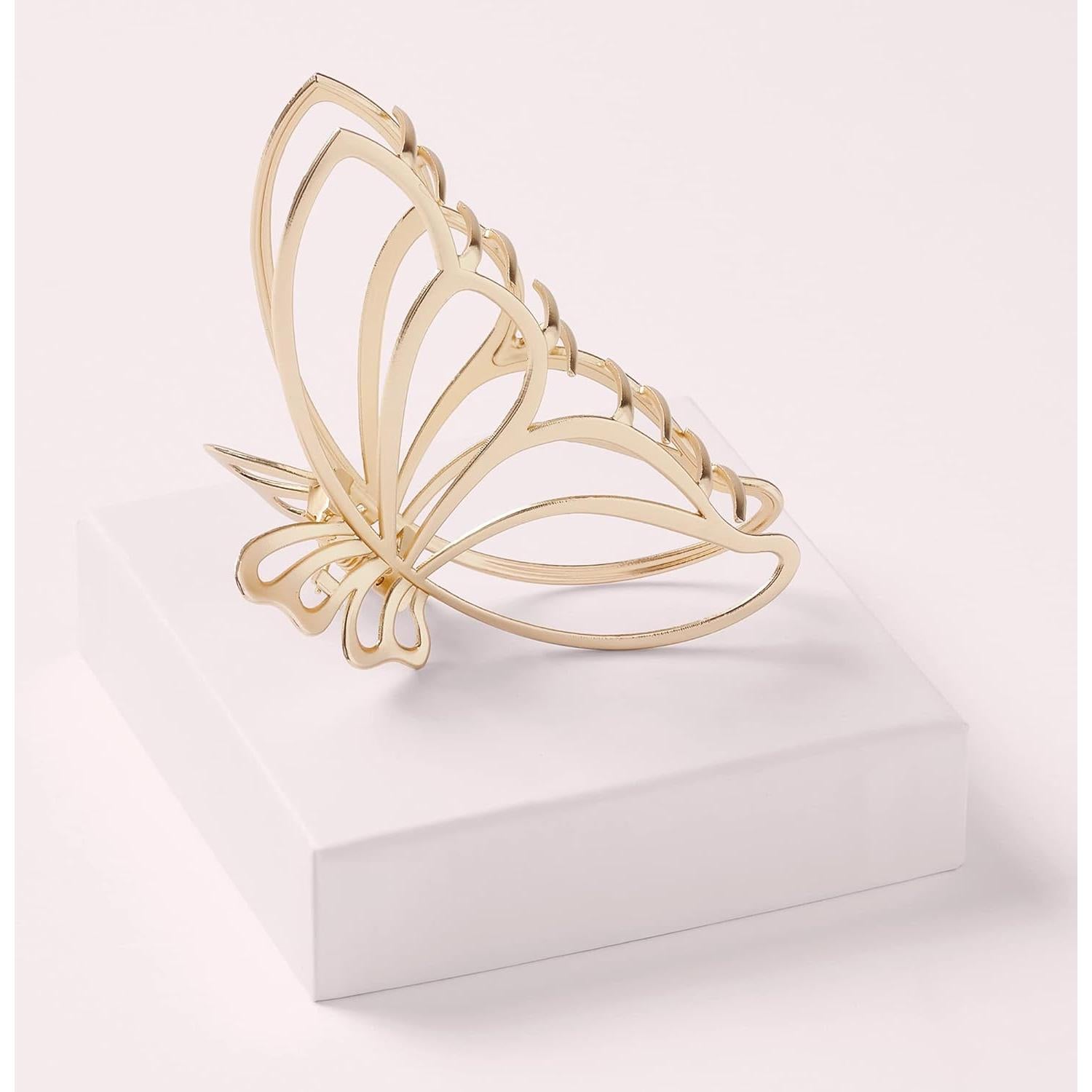 Clip de Mariposa Extra Grande Fromm Dorado Suave 14.6x10.8cm