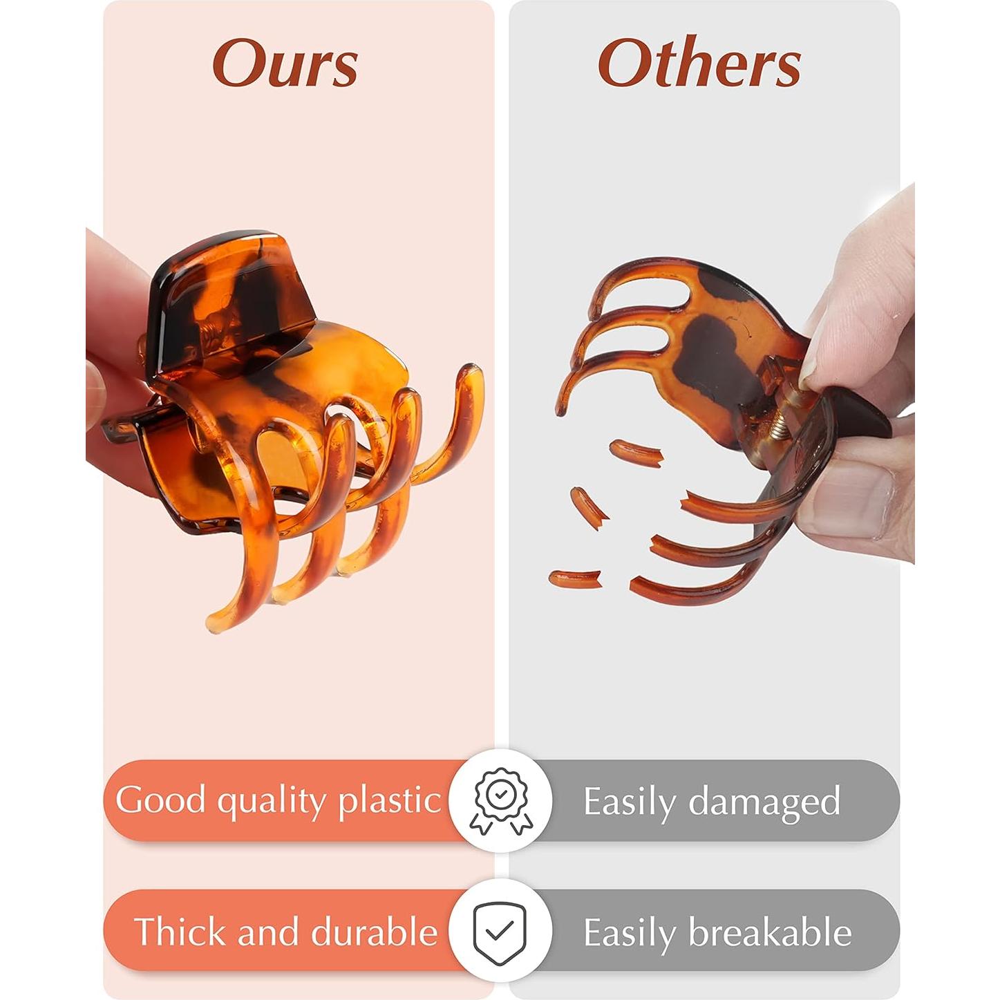 Pinzas para el cabello medianas DF, 18 piezas, 3 colores