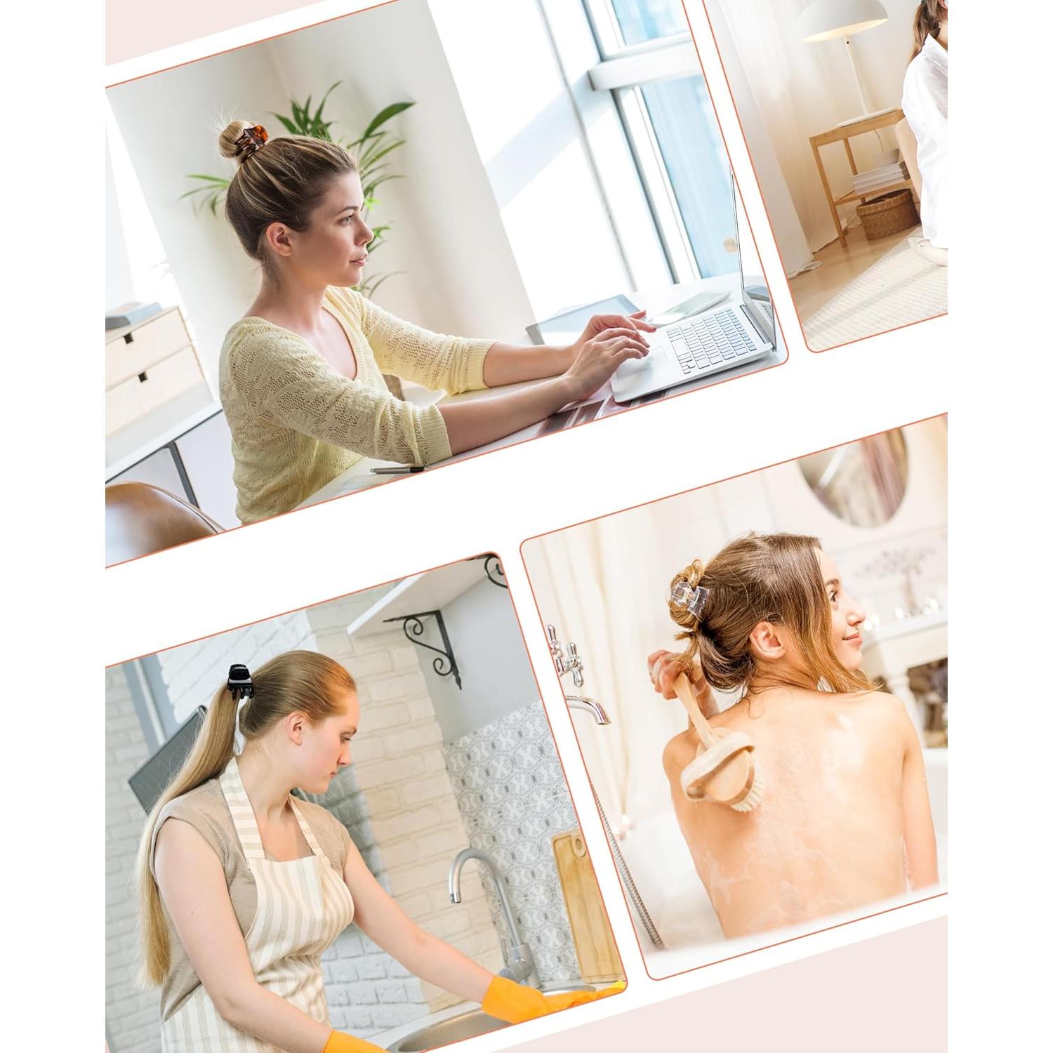 Pinzas para el cabello medianas DF, 18 piezas, 3 colores