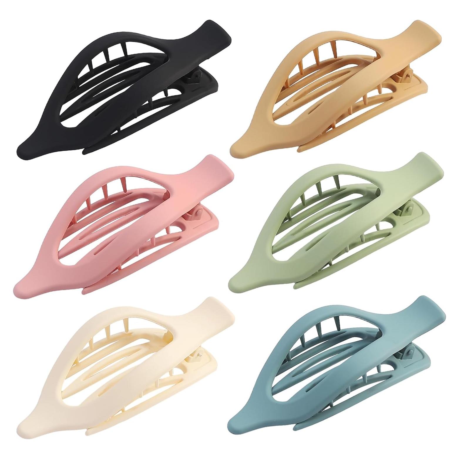 Clip de Pelo Plano 6 Pcs CHANDAT Multicolor 11.94x5.08 cm