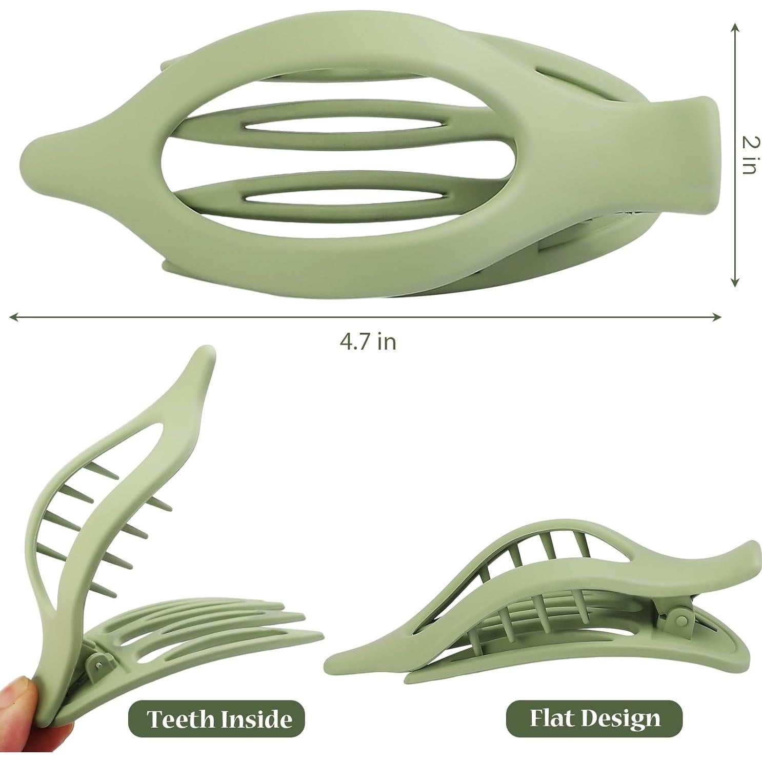 Clip de Pelo Plano 6 Pcs CHANDAT Multicolor 11.94x5.08 cm