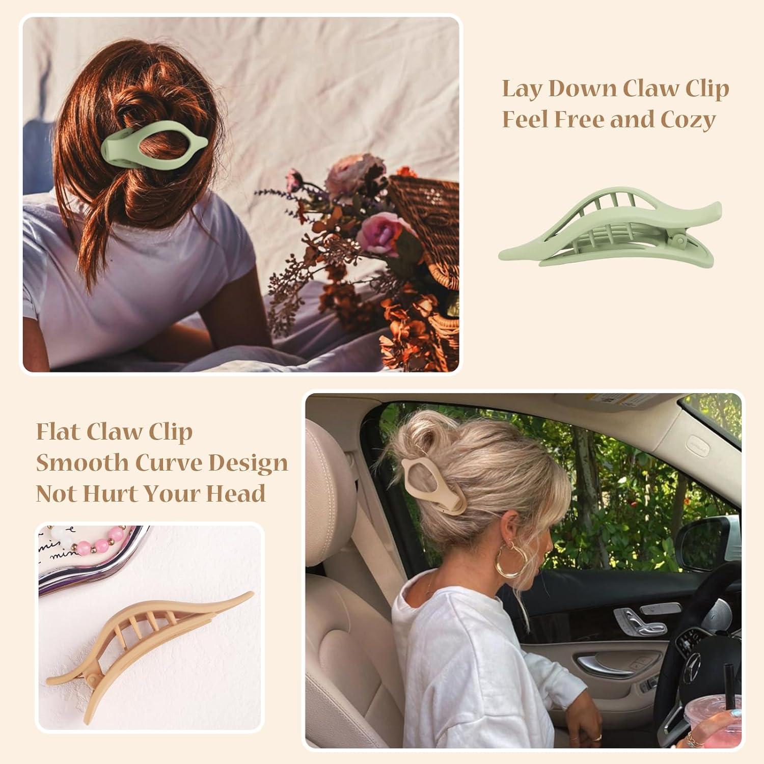 Clip de Pelo Plano 6 Pcs CHANDAT Multicolor 11.94x5.08 cm