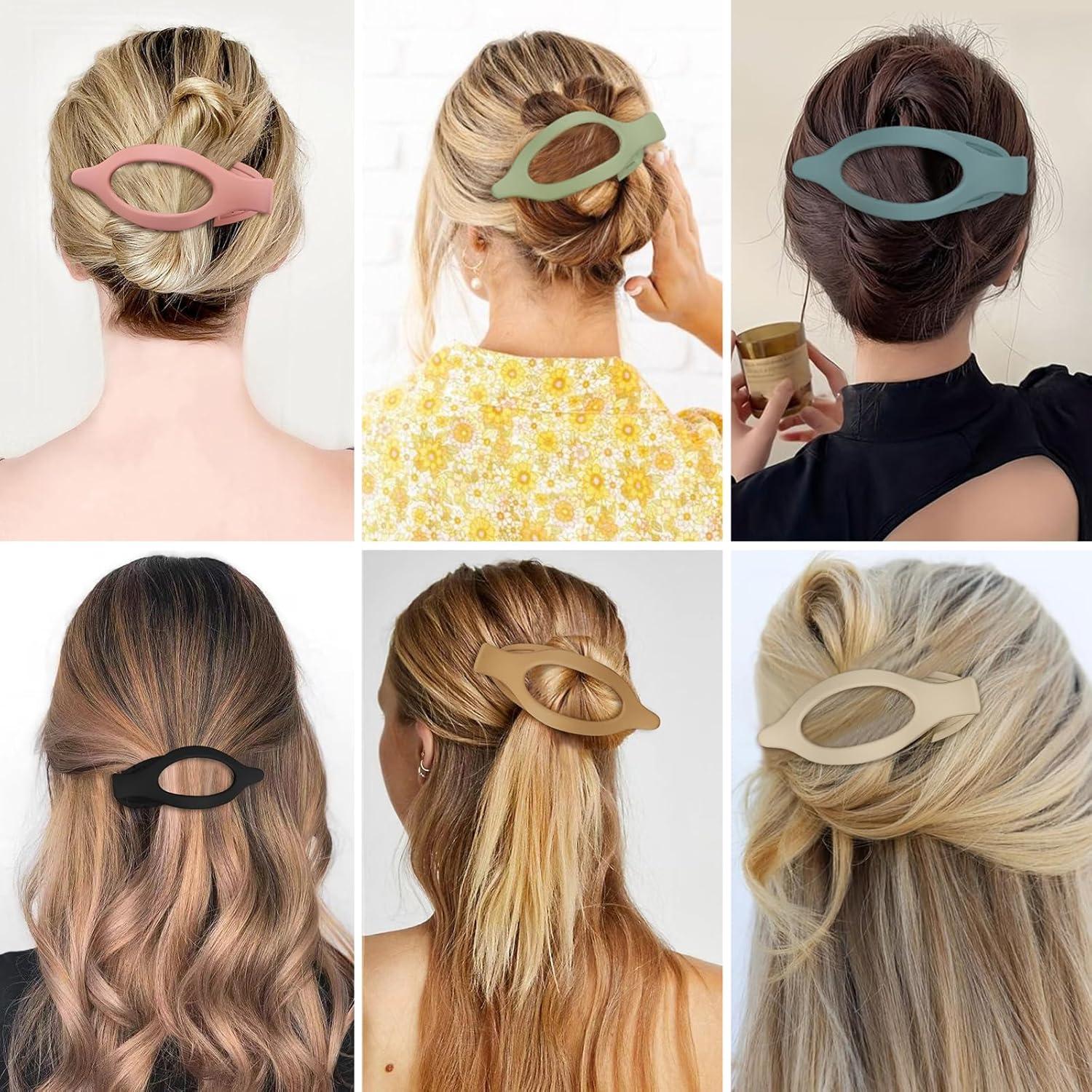 Clip de Pelo Plano 6 Pcs CHANDAT Multicolor 11.94x5.08 cm