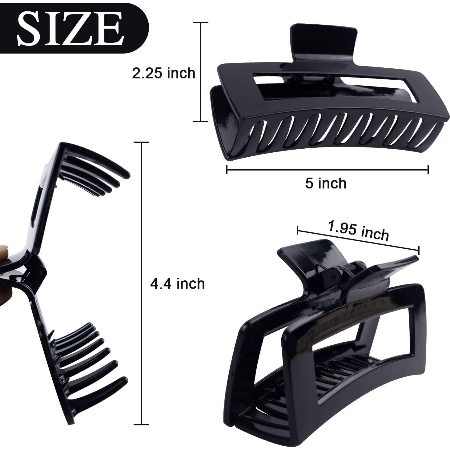 Paquete de 4 Pinzas para el Cabello Extra Grande Maorulu