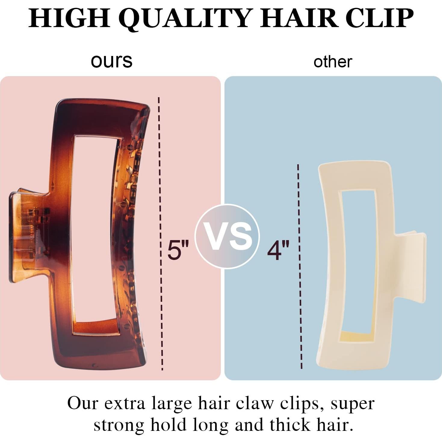 Paquete de 4 Pinzas para el Cabello Extra Grande Maorulu