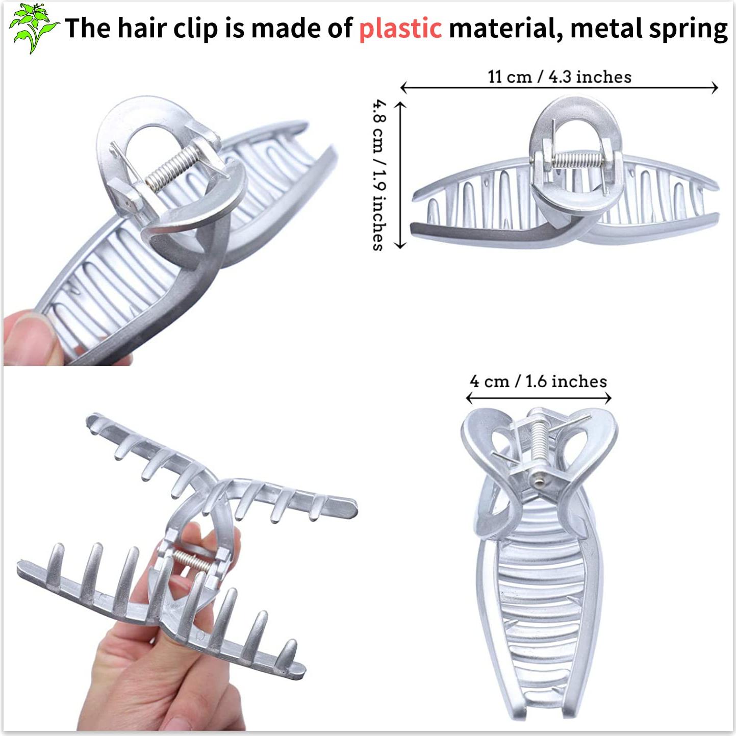 Pinzas para el cabello antideslizantes Molans - 3 Pcs 11x4.8cm