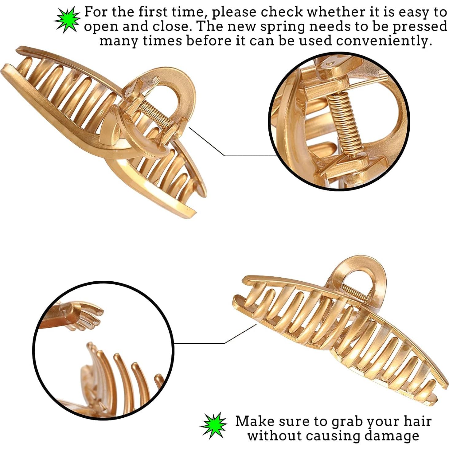 Pinzas para el cabello antideslizantes Molans - 3 Pcs 11x4.8cm