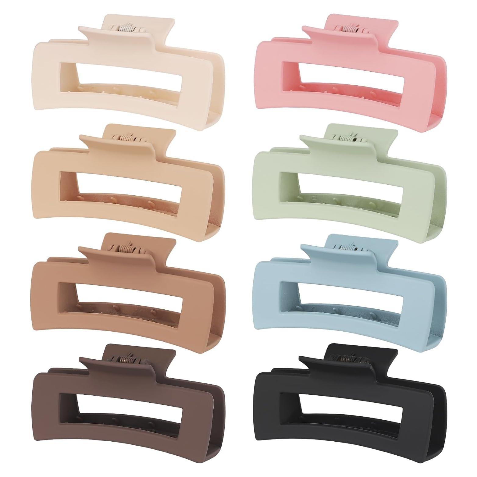 Clips para el Cabello CHANDAT 8 Pcs 10.9 cm Garra Cuadrados