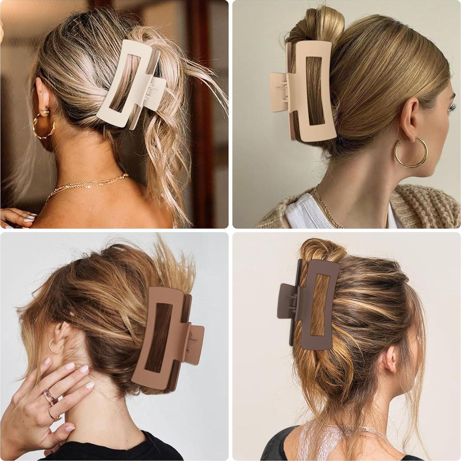 Clips para el Cabello CHANDAT 8 Pcs 10.9 cm Garra Cuadrados