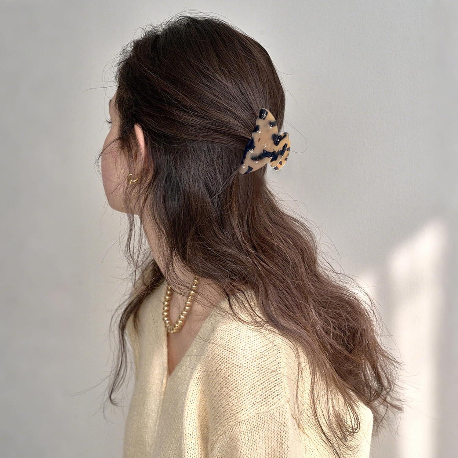 Clips de Garra Medianos VCKOVCKO Leopardo - 3 Piezas