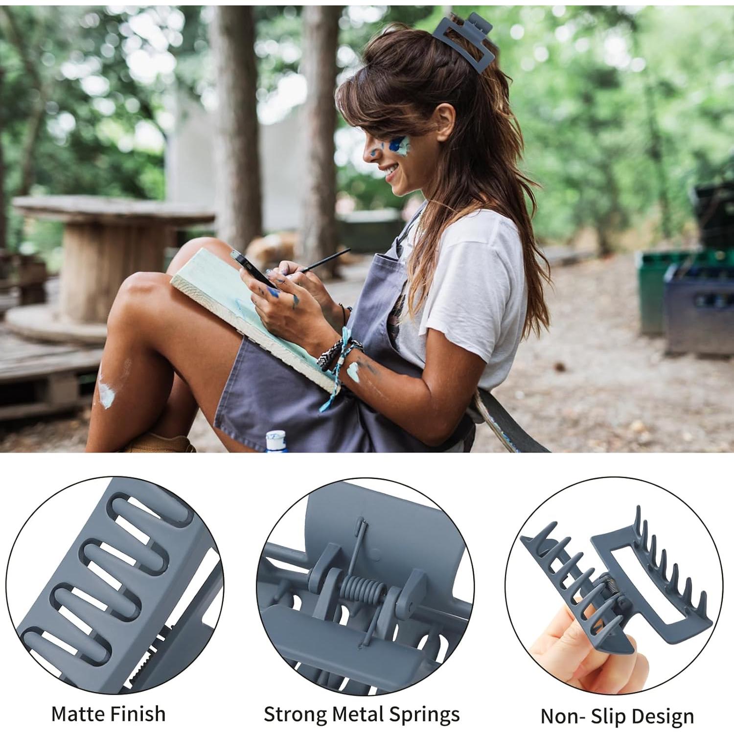 Clip para Cabello Mediano Sisiaipu - 6 Colores, Antideslizante