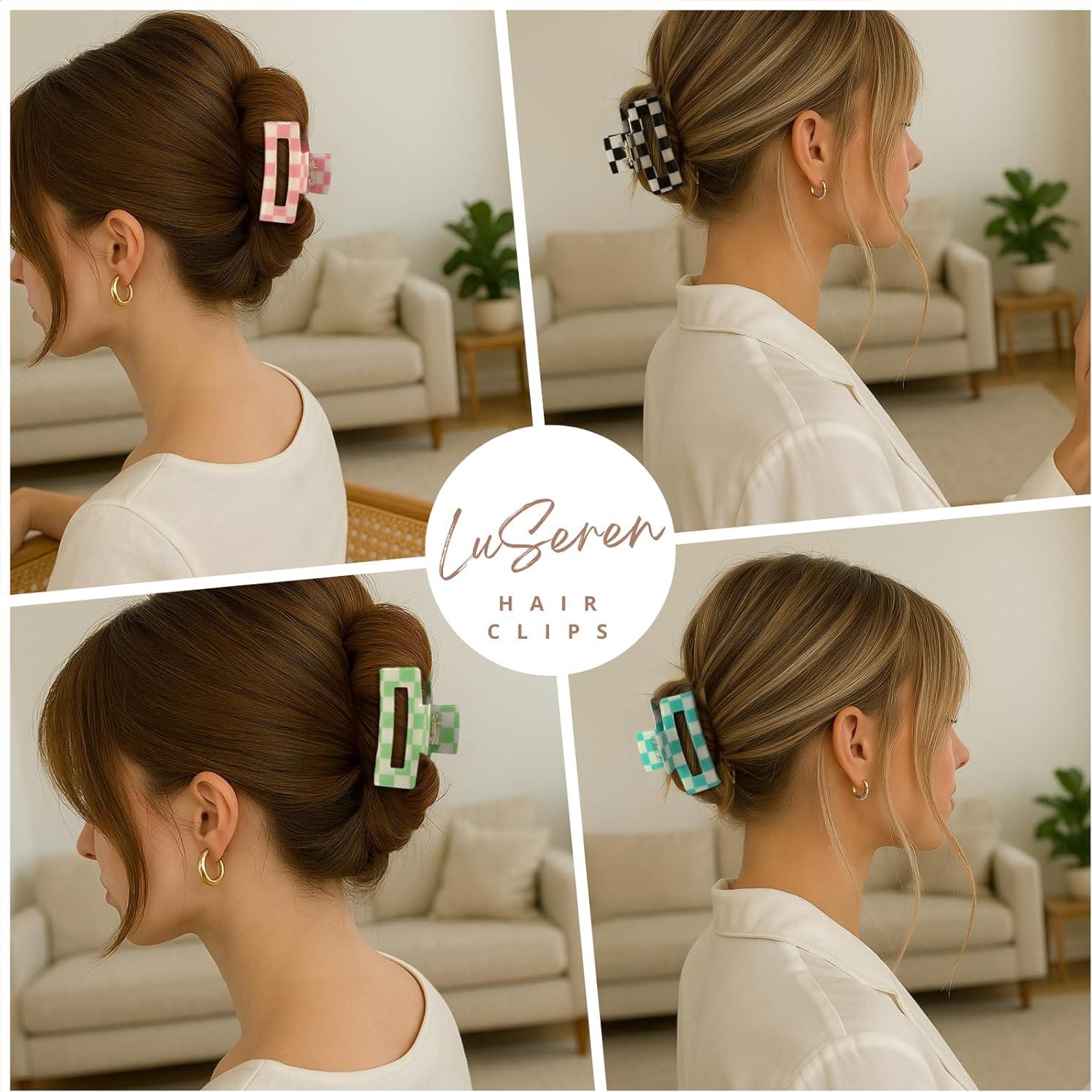 Clips de Pelo Coloridos LuSeren - Paquete de 4 Medianos