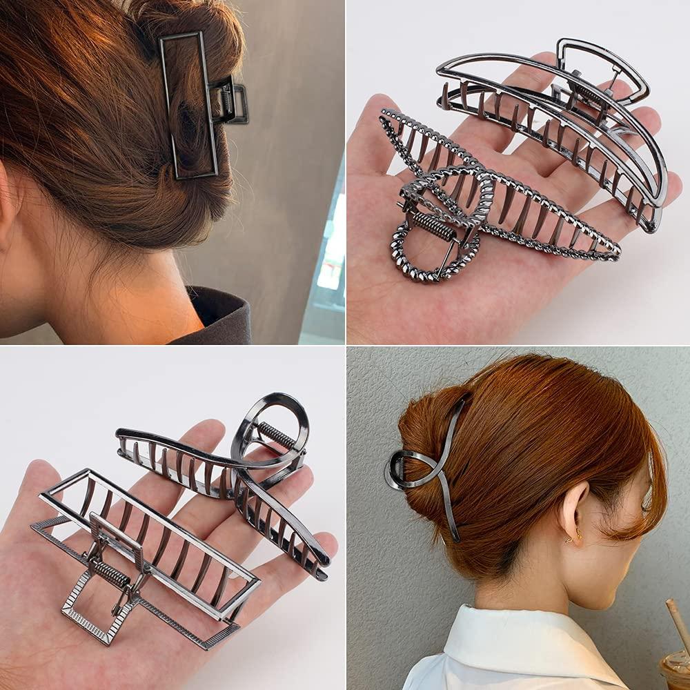 Garras de Metal Grandes ANBALA para Cabello Grueso - Clips Antideslizantes