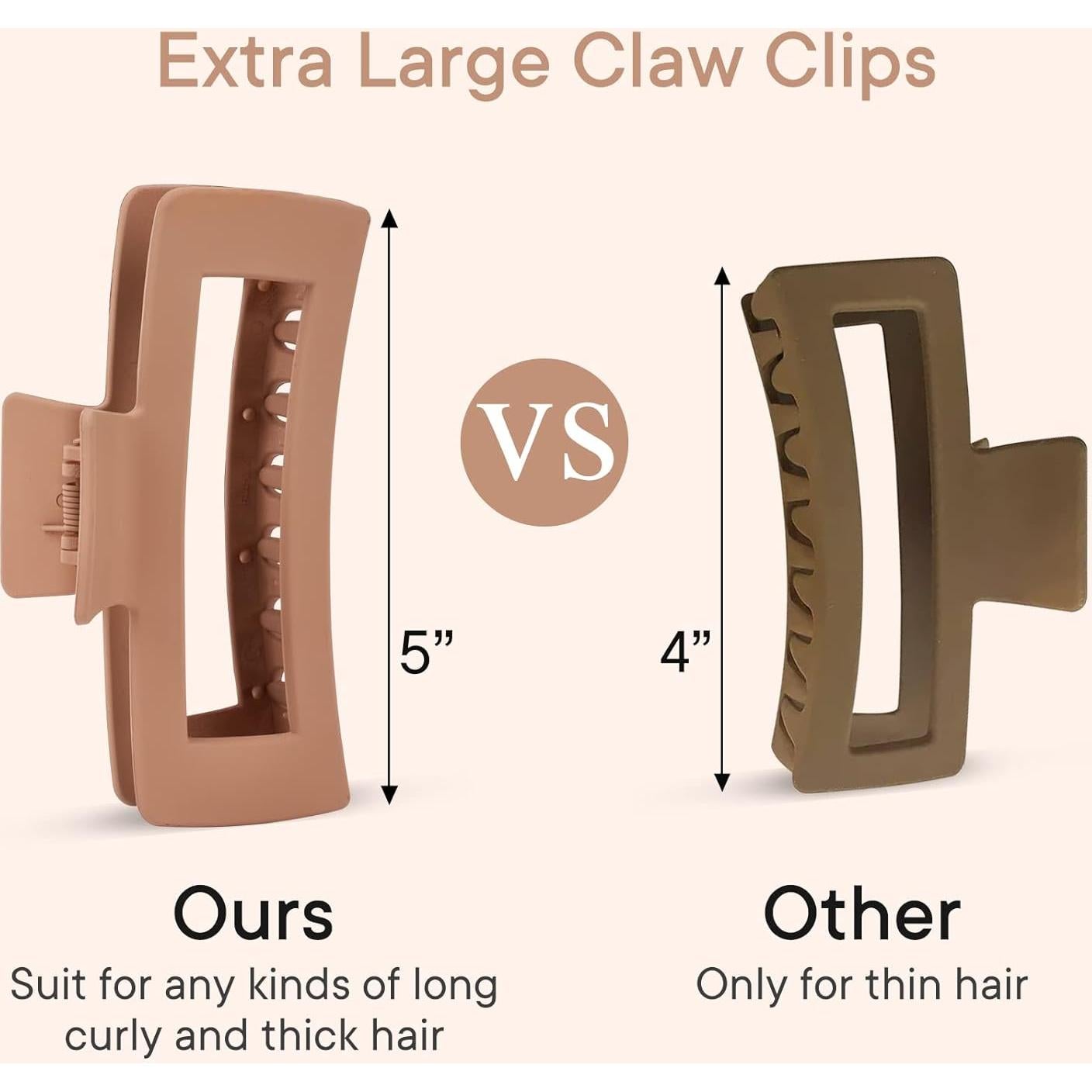 Paquete de 4 Clips de Garra Jumbo MINMUNJIU Antideslizantes 12.7 cm