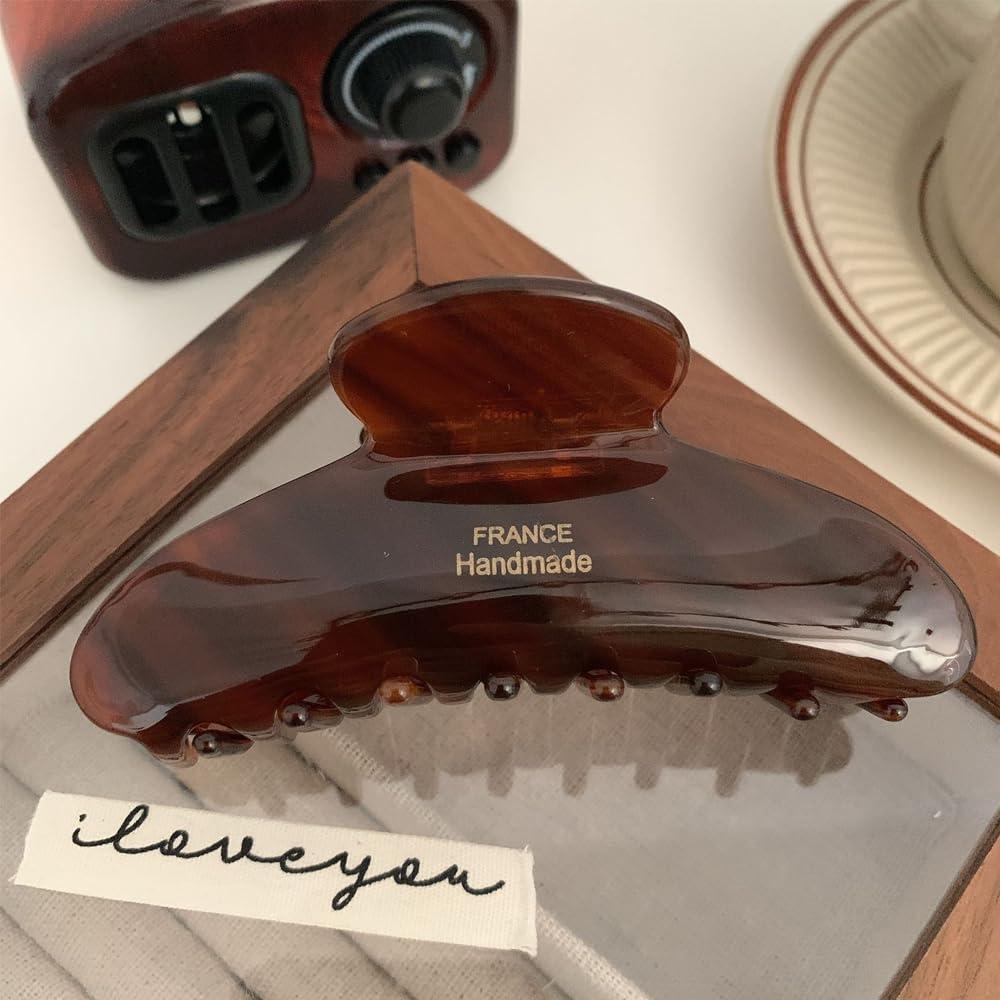 Pinzas de cabello grandes ZHOUMEIWENSP color caramelo 10 cm