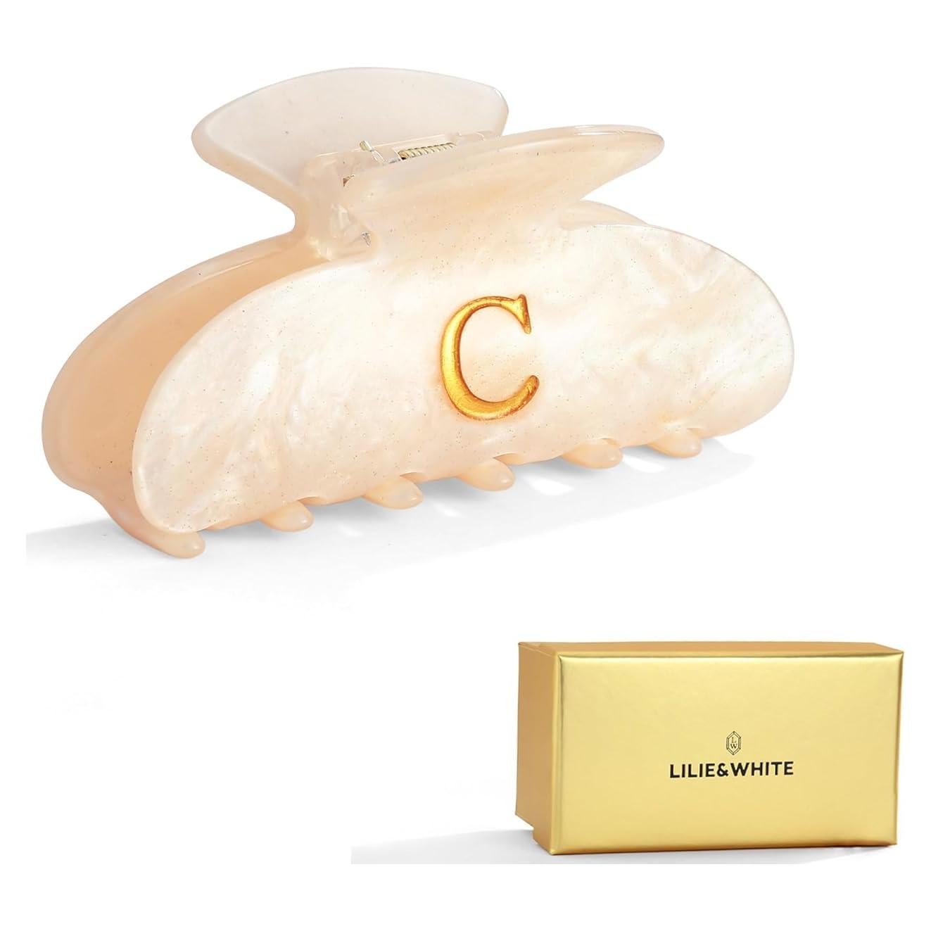 Clips de Pelo Acrílicos LILIE&WHITE Letra C Elegantes 8.5x5 cm