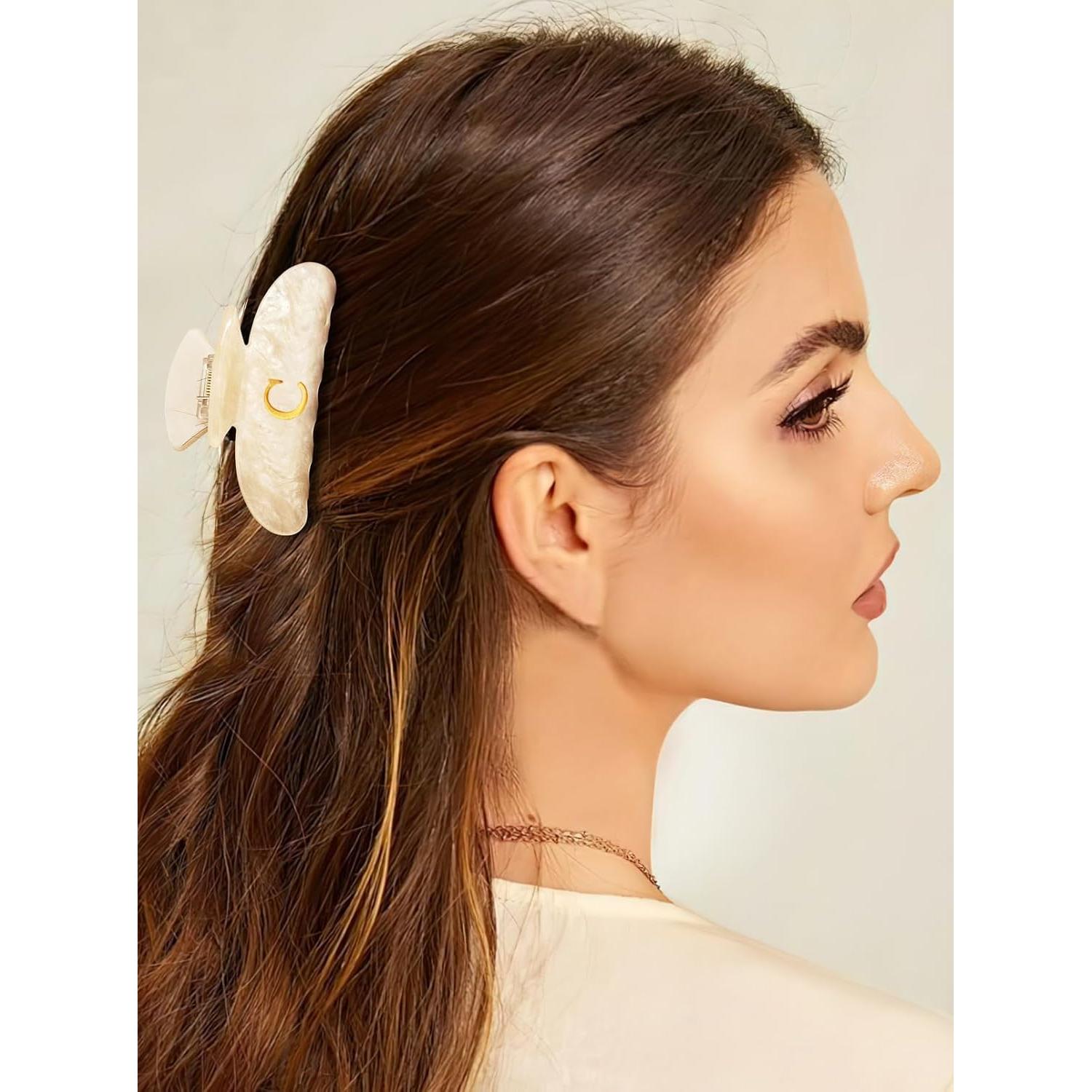 Clips de Pelo Acrílicos LILIE&WHITE Letra C Elegantes 8.5x5 cm