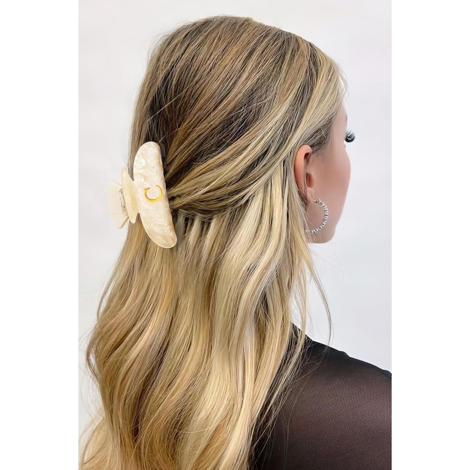 Clips de Pelo Acrílicos LILIE&WHITE Letra C Elegantes 8.5x5 cm