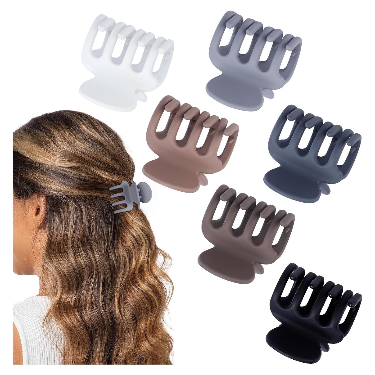 6 Clips de Garra Pequeños USDNICE para Cabello Fino 4.3x4.6cm