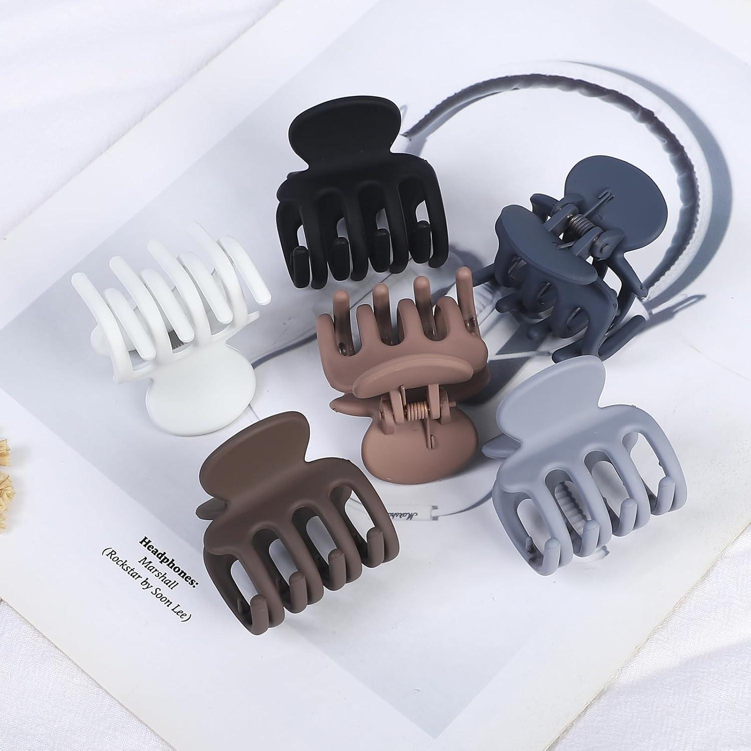 6 Clips de Garra Pequeños USDNICE para Cabello Fino 4.3x4.6cm