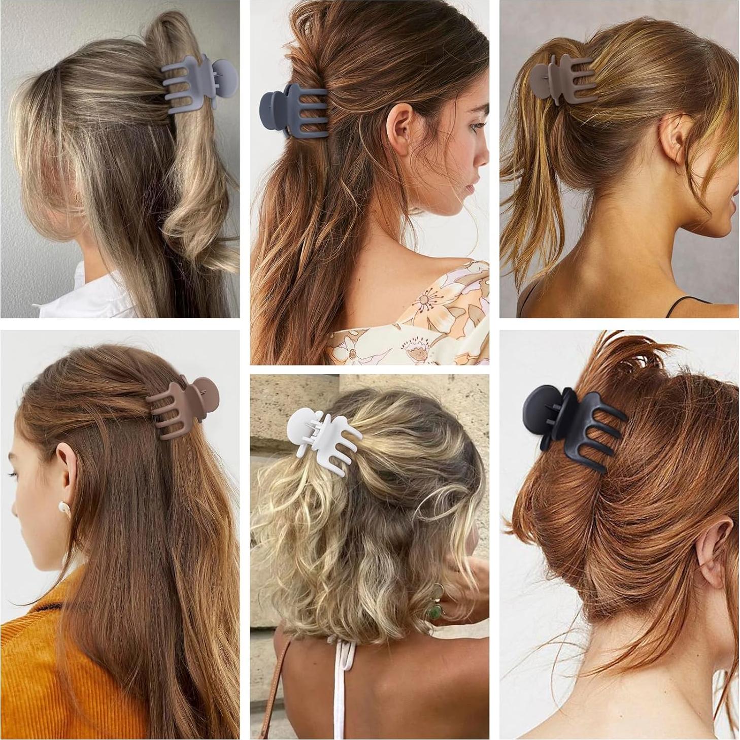 6 Clips de Garra Pequeños USDNICE para Cabello Fino 4.3x4.6cm