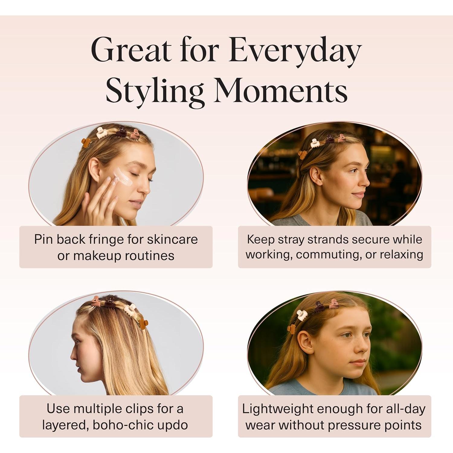 Clips de Garra Kitsch para Cabello - Set de 8 Piezas Sedona