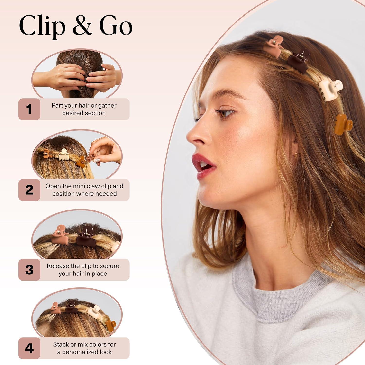 Clips de Garra Kitsch para Cabello - Set de 8 Piezas Sedona