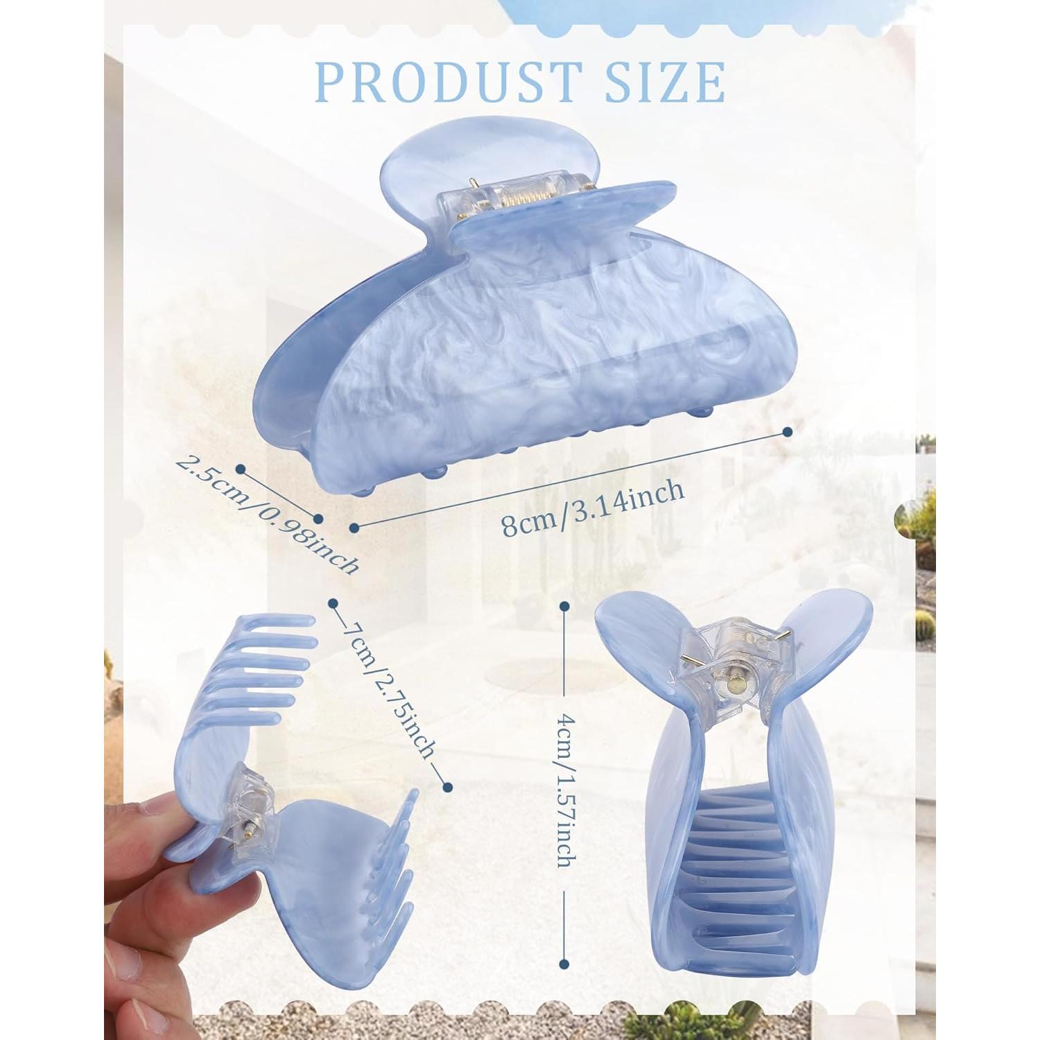 Clips de Cabello HAIMEIKANG 4Pcs Acrílico Antideslizantes