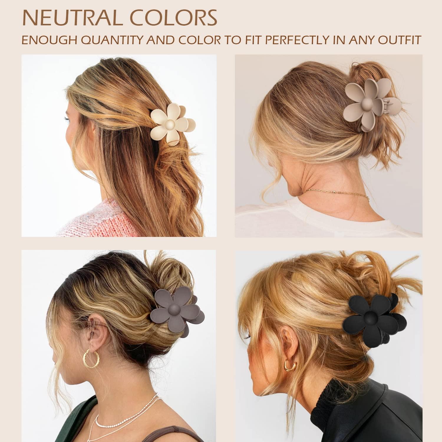 Paquete de 12 Clips de Pelo Grande JANFUN - Antideslizantes