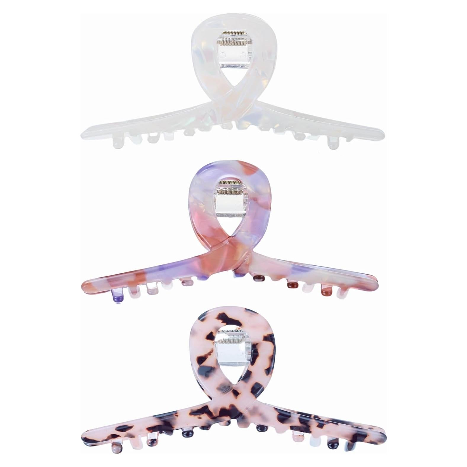 Pinzas para el cabello Textention 10.67 cm, paquete de 3