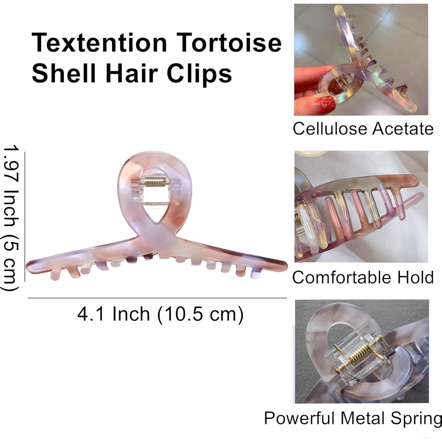 Pinzas para el cabello Textention 10.67 cm, paquete de 3