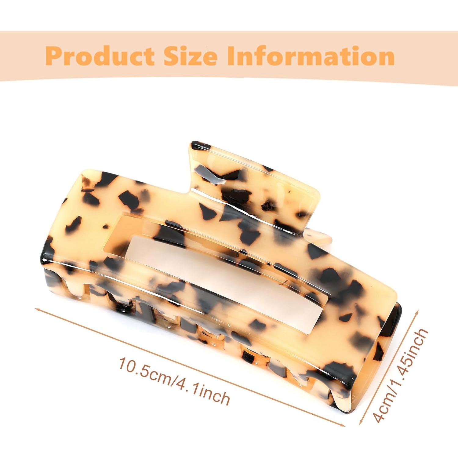 Paquete de 2 Clips de Garra para Cabello Concha de Tortuga