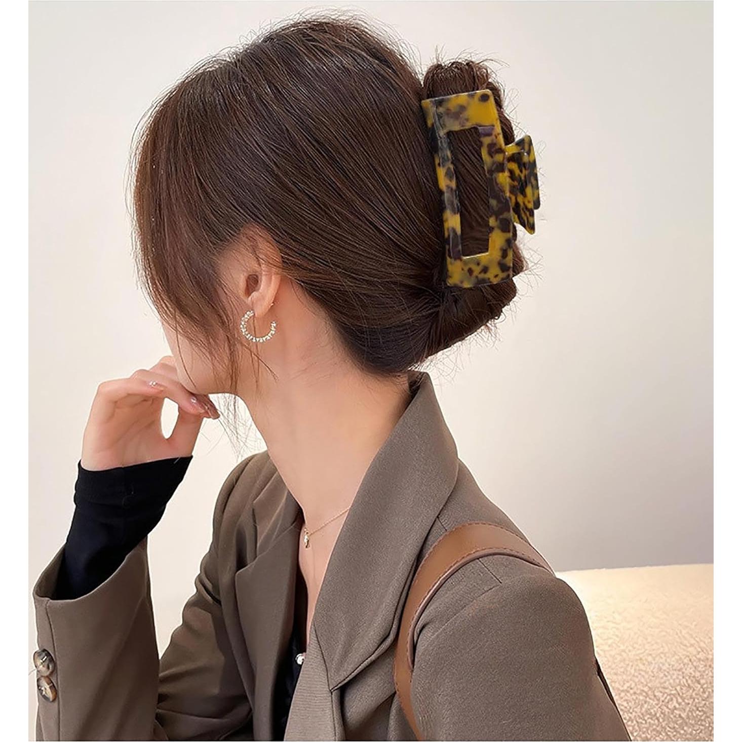 Paquete de 2 Clips de Garra para Cabello Concha de Tortuga