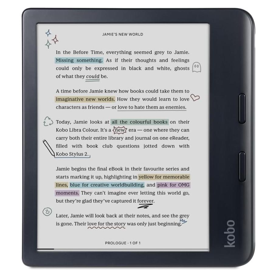 Kobo Libra Color eReader 7" Pantalla E Ink Kaleido Impermeable