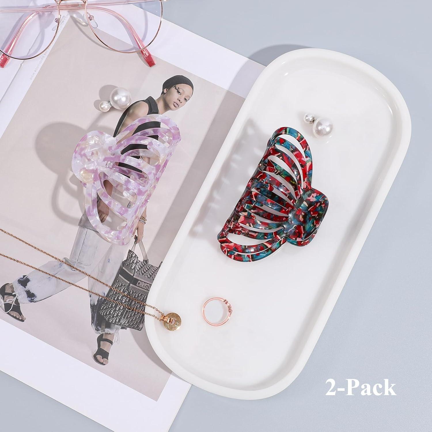 Pinzas para el cabello Shinowa, 2 piezas bohemias grandes 8.8x6x4 cm