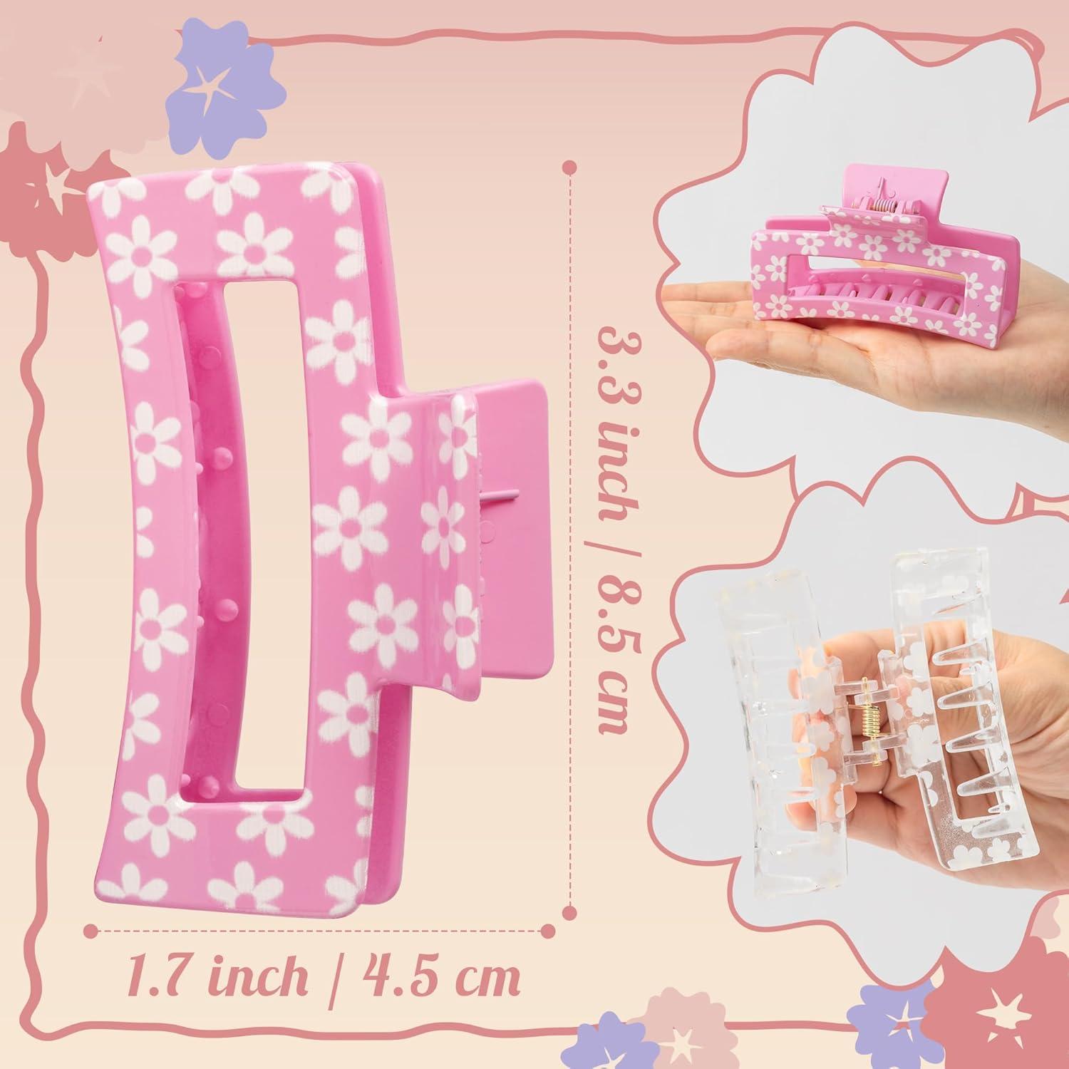 Clips de Pelo con Flores PANTIDE - 4 Piezas Antideslizantes