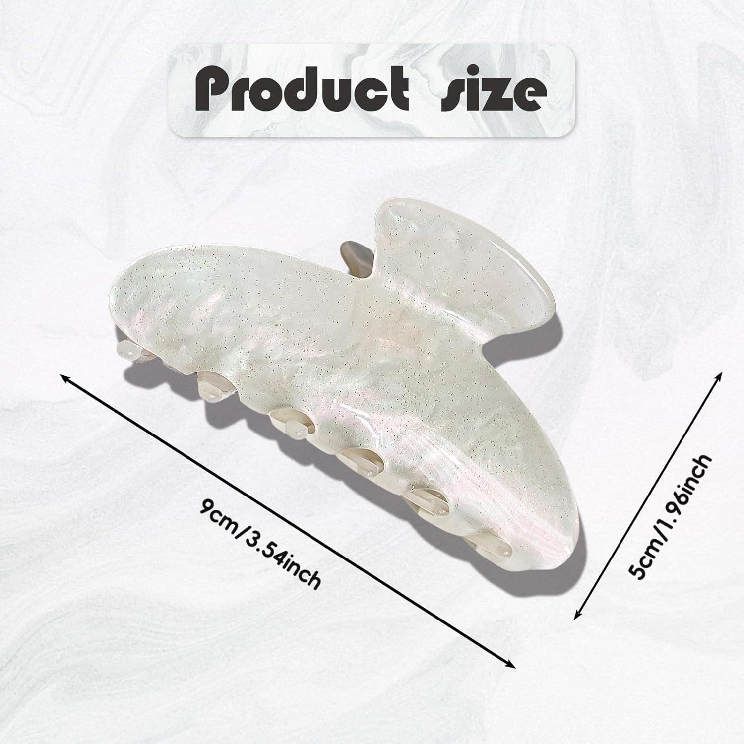 Pinza de cabello mediana AIUPUOC blanca para cabello fino