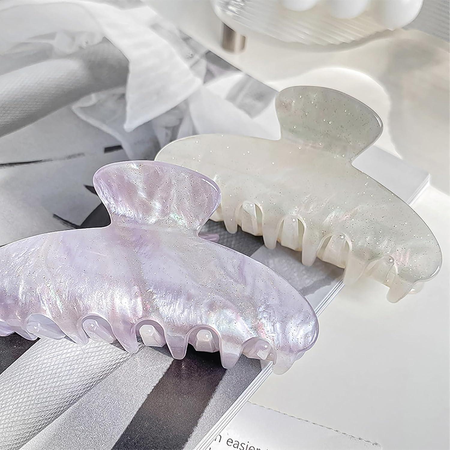 Pinza de cabello mediana AIUPUOC blanca para cabello fino