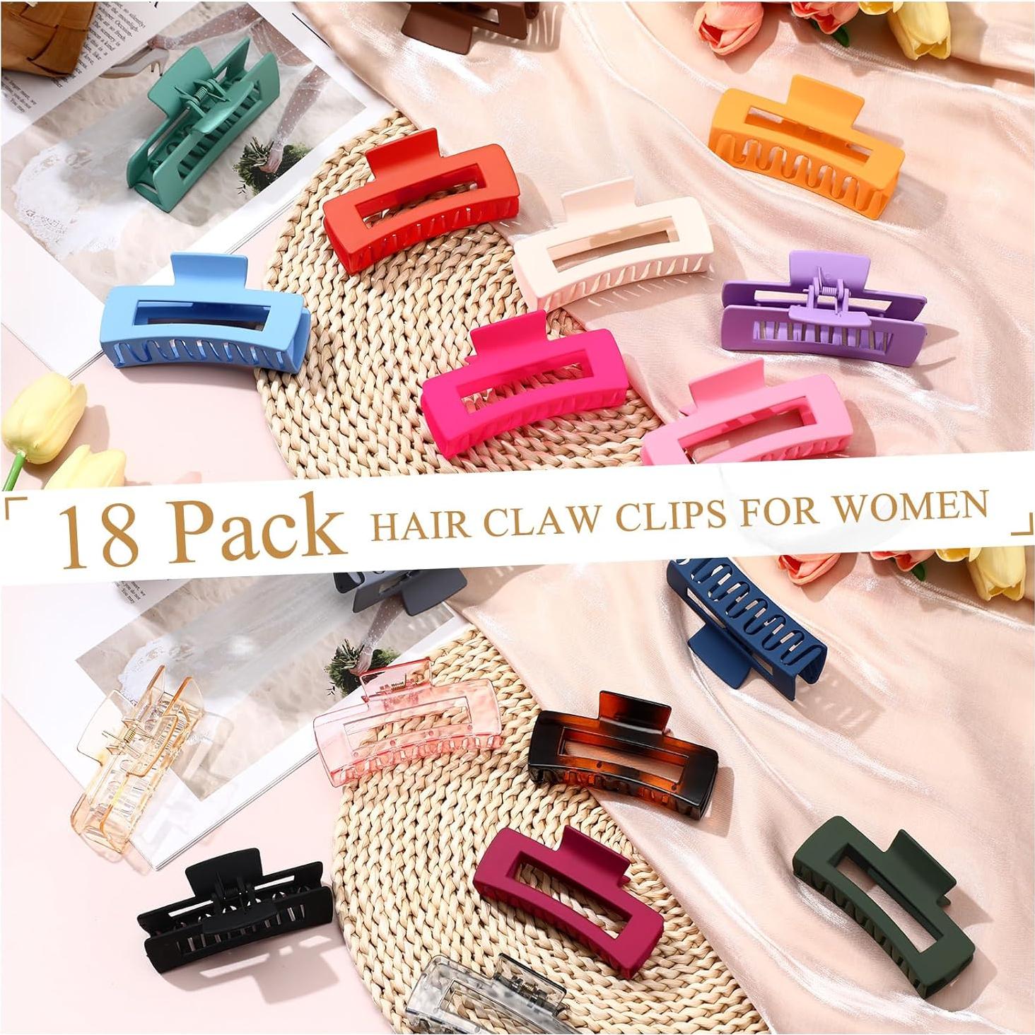 Hoteam 36 Clips de Pelo Rectangulares Antideslizantes 10.4 cm