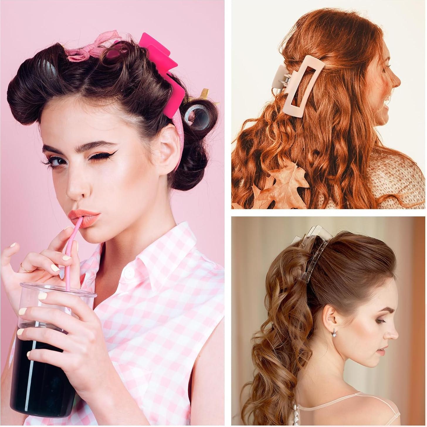 Hoteam 36 Clips de Pelo Rectangulares Antideslizantes 10.4 cm