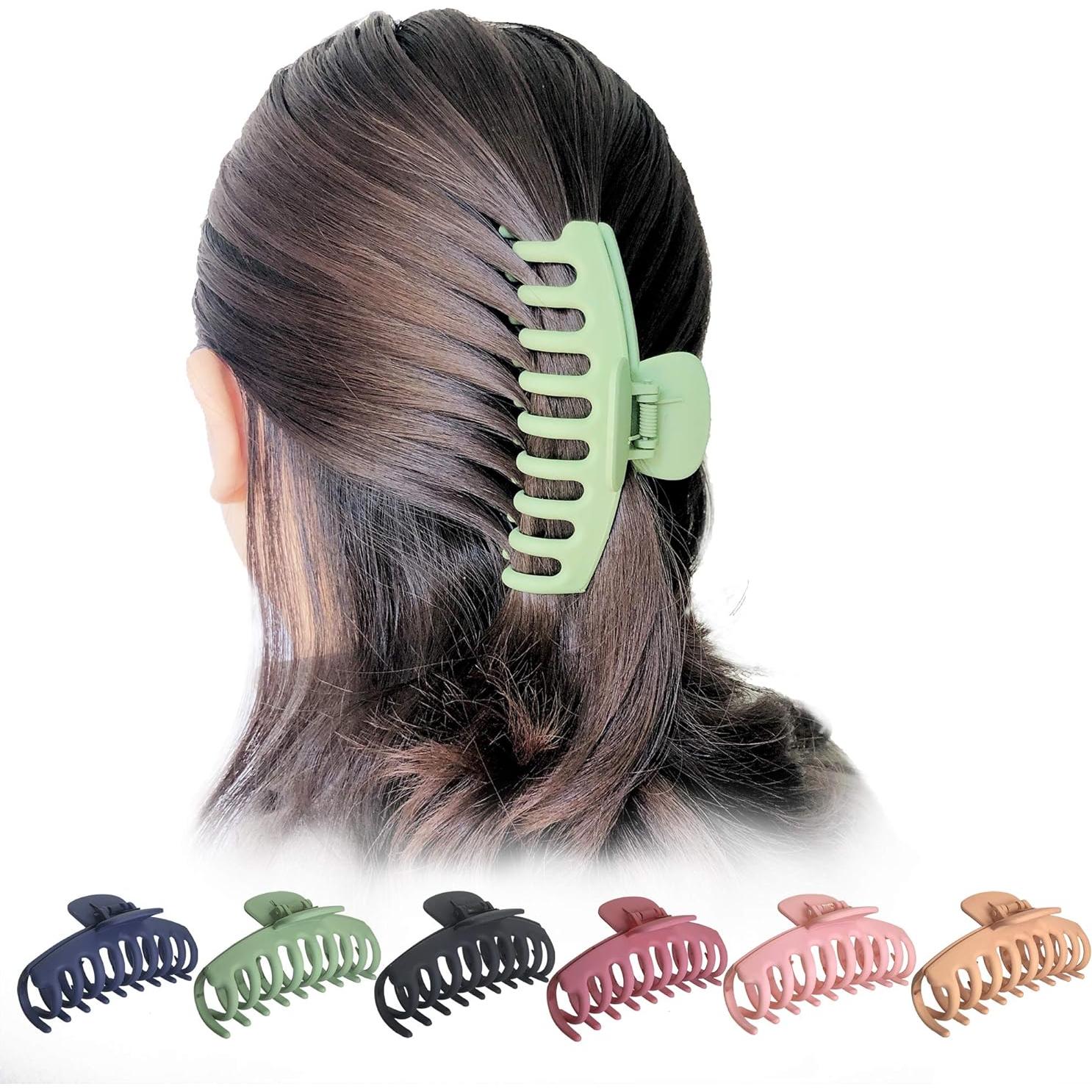 Clip para el cabello OWIIZI Grande Antideslizante 11 cm Negro