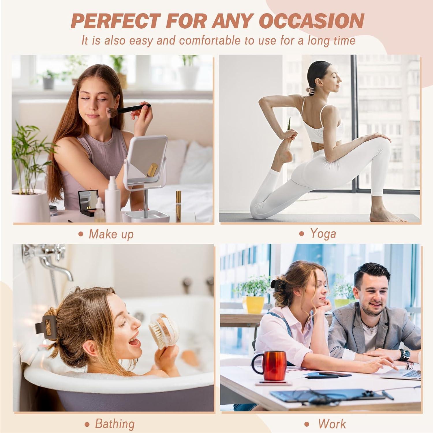 Set de 8 Clips de Garra Mate Auseibeely para Cabello Fino