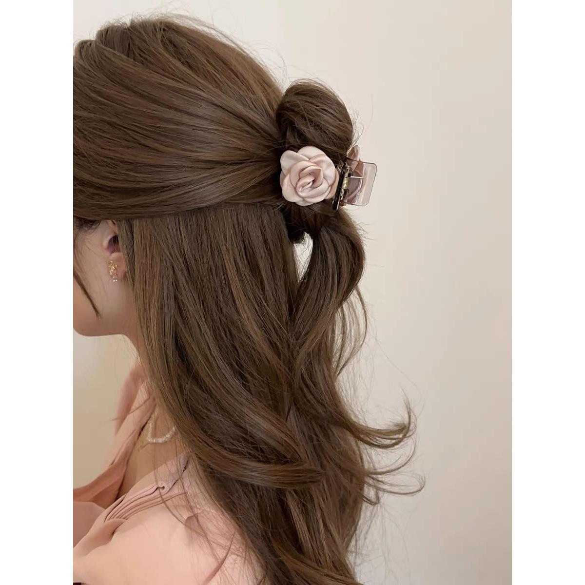 Paquete de 3 Clips de Pelo con Flor Agirlvct - 4.1 cm