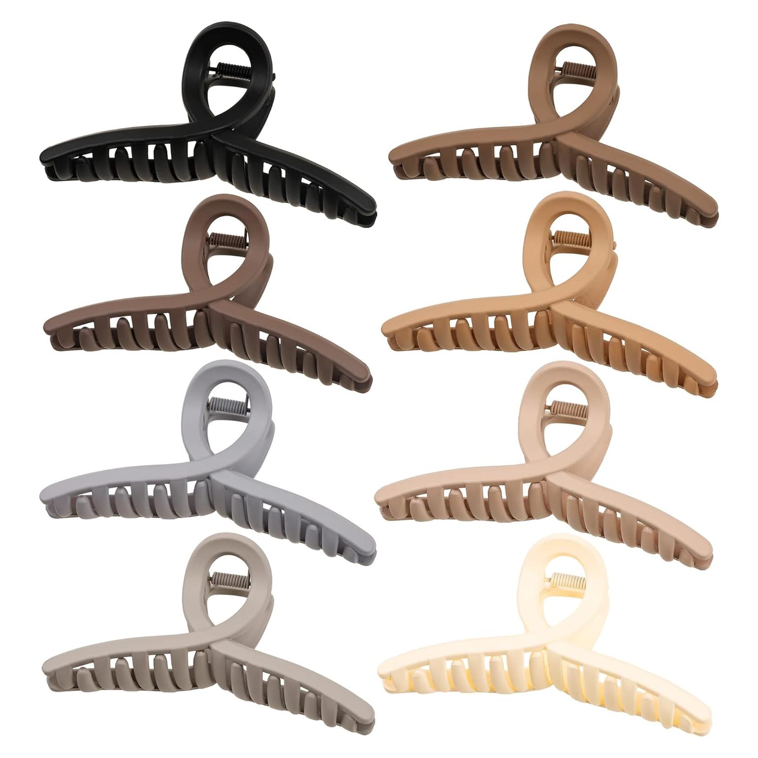 Pinzas de Pelo Gruesas Ivyu - 8 Piezas Mariposa Duraderas