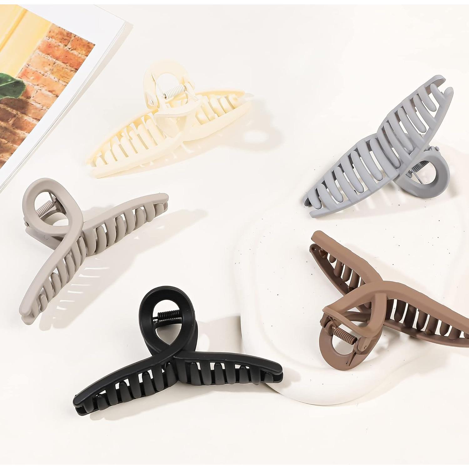 Pinzas de Pelo Gruesas Ivyu - 8 Piezas Mariposa Duraderas